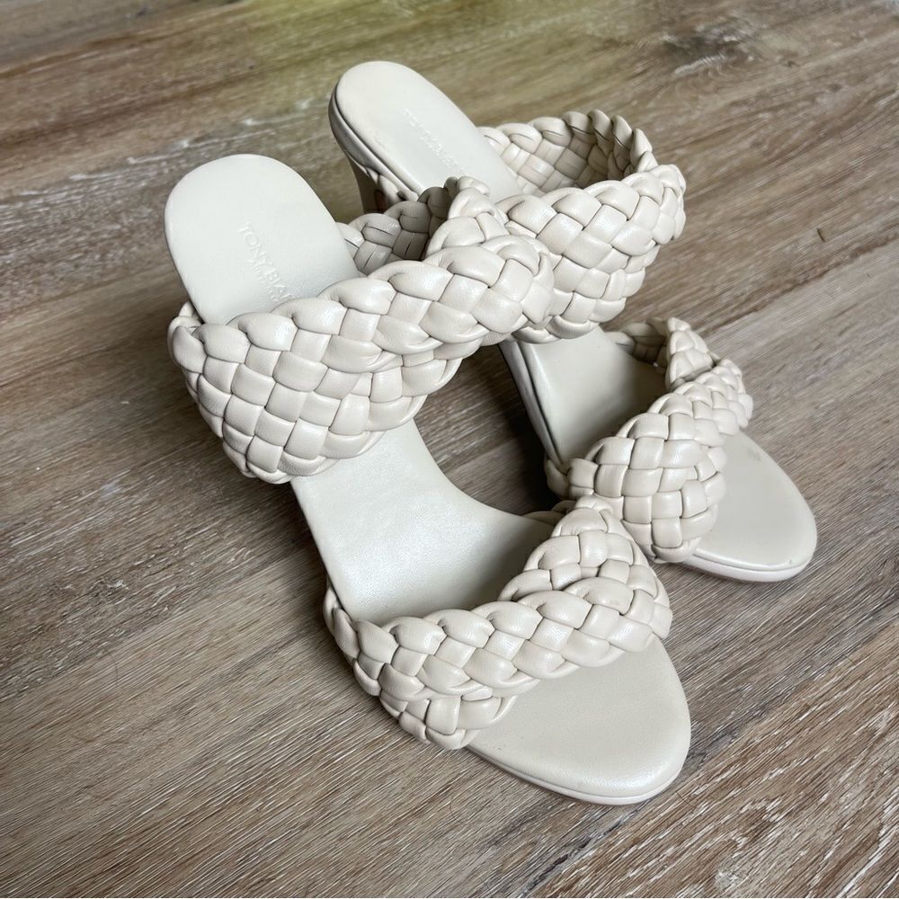 Tony Bianca Kimberley Braided Sandal Heel in Stone